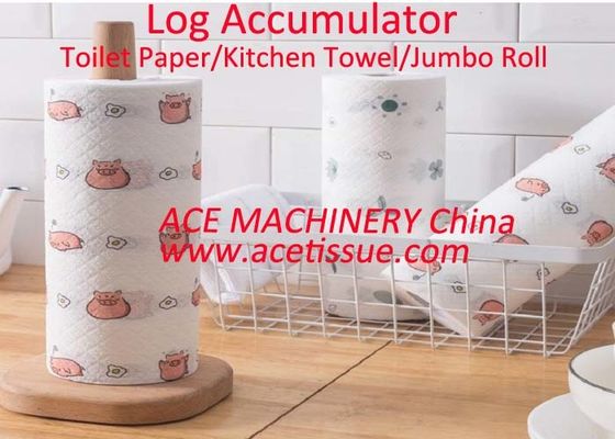 High Speed Fully Automatic Log Accumulator For Nonwoven Roll 100 Log Storage