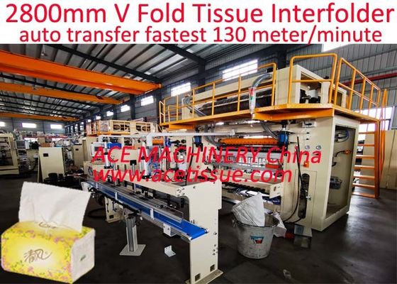 Speed 130 M/min 3000mm Facial Tissue Paper Machine With Fully Auto Transfer System