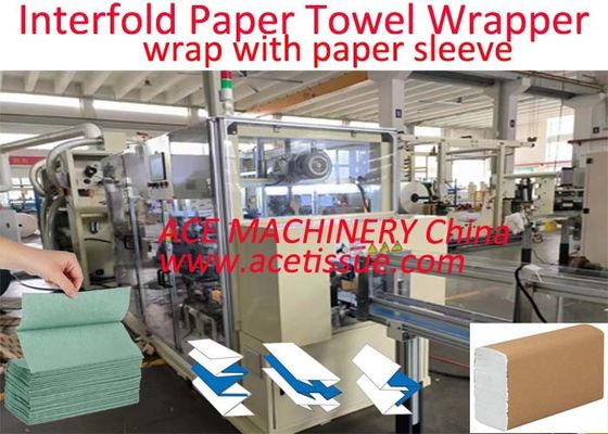 15-30 Pack/min Paper Towel Packing Machine For Complete Interfolded Z Fold Paper Towel Log