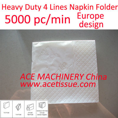 PLC Control Automatic Paper Napkin Making Machine With Drying Unit And Italy Design