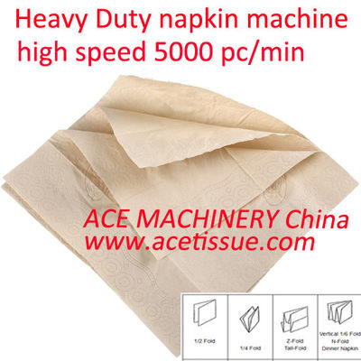 Speed Custom Napkin Tissue Paper Machine Folding Napkins At 6000 Napkin/minute