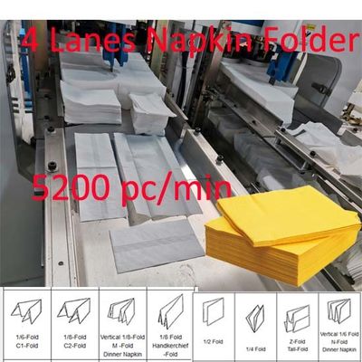 Four Lanes 1/4 Fold Luncheon Napkin Machine, 1/6 Fold Tabletop Dispenser Napkin Machine