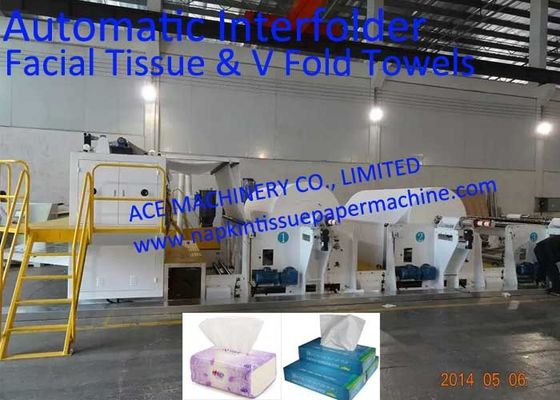 High Speed Facial Tissue Paper Folding Machine High Capacity With Embossing