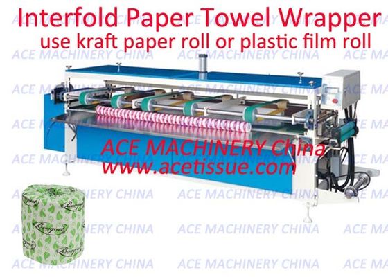 Automatische Papiereinwickelmaschine 2800 mm Stammbreite für Toilettenpapierrollen