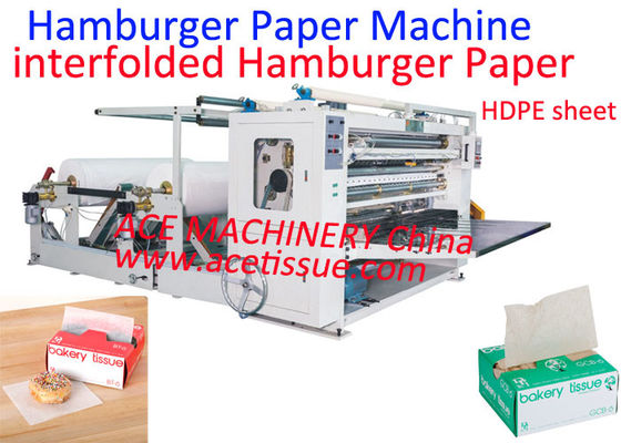 Hamburger Patty Paper Interfolder Maschine für Sandwich Butter Wrap Wachs Feinkostpapier