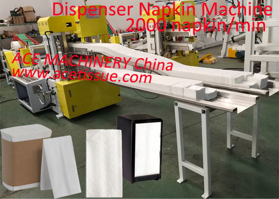 Linien Farbdrucken Taiwan-Entwurfs-2 der Tallfold-Zufuhr-Servietten-Maschinen-2500pc/Min With 2