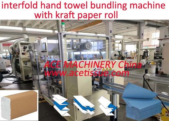Vollautomatische Z-Faltpapierhandtuch-Hülsen-Bundle-Maschine mit Papierroll
