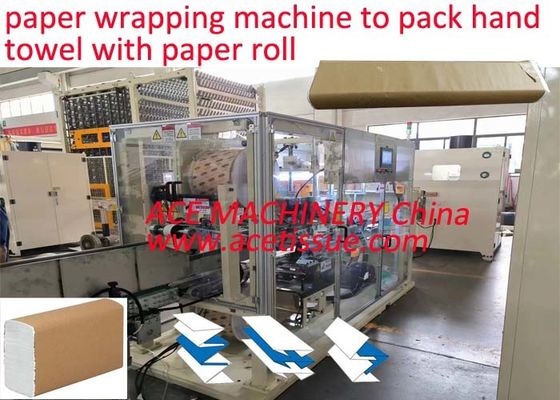 Vollautomatische Z-Falt-Handtuch-Hülsenpackmaschine mit Papierrolle