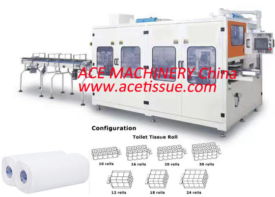 Küchenrolle Badezimmer Papierverpackungsmaschine für kleine Toilettenrolle von 4 6 9 12 Maschinengröße L7500*W1850*H2200 mm