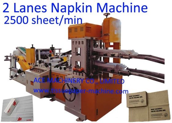 2600 Blatt/Minute 1/8 faltende 2 Plattform-Papierservietten-Maschine