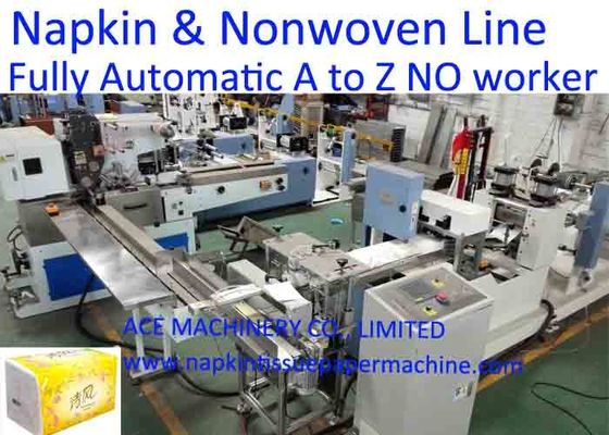 Automatisiertes zwei Farbdrucken 1/6 tallfold Servietten-Fertigungsstraße