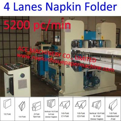 5200 Servietten-Produktions-Maschine PC-Min Four Lines Automatic Napkin-Produktionsmaschine-330x330mm