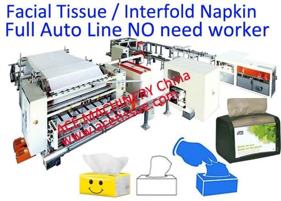 Volle automatische Interfold-Servietten-Maschine mit Selbstübertragung auf Verpackmaschine
