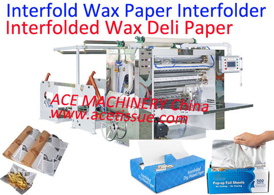 Automatische Wachspapier Interfolding-Maschine für Feinkostgeschäft Papier u. Backpapier