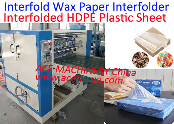 Automatische Interfolded-HDPE Kunststoffplatte Interfolding-Maschine für Bäckerei-Gewebe