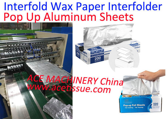 Automatische Aluminiumfolie Interfolded bedeckt Interfolder-Maschine für Burger-Gewebe