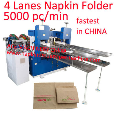 Hochgeschwindigkeitspapierservietten-Ordner-Maschine für 1/6 Hoch-Falte Tork-Tabellen-Zufuhr-Serviette